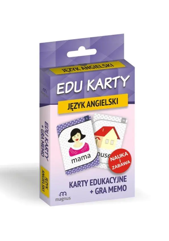 Książka - Edu karty. Język angielski. Karty edukacyjne + gra memo