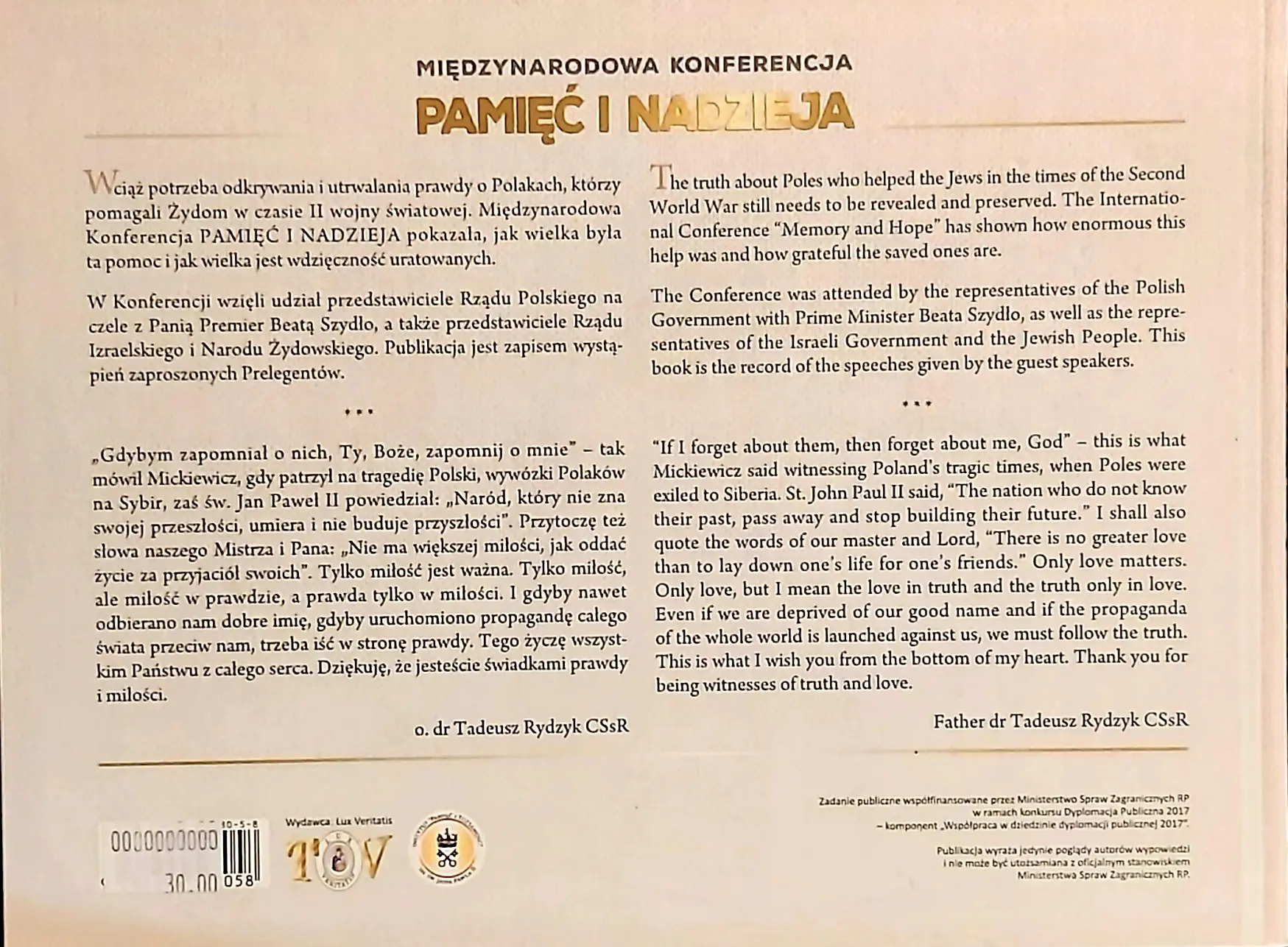 Książka - Pamięć i nadzieja z płytą DVD