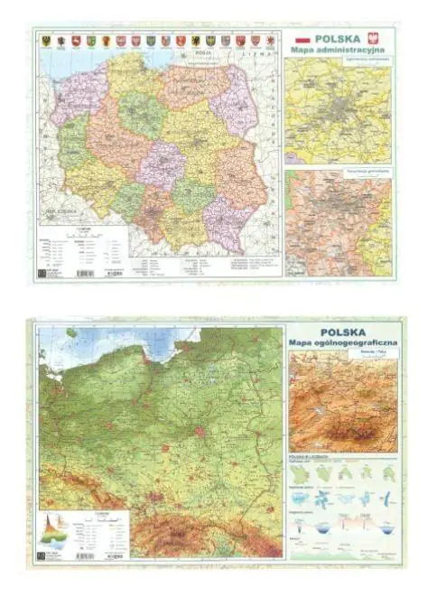 Książka - Podkładka na biurko. Mapa Polski
