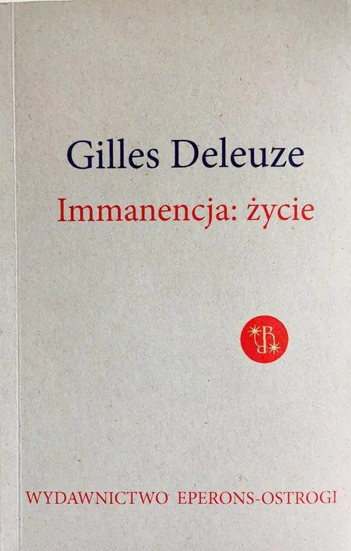 Książka - Immanencja życie