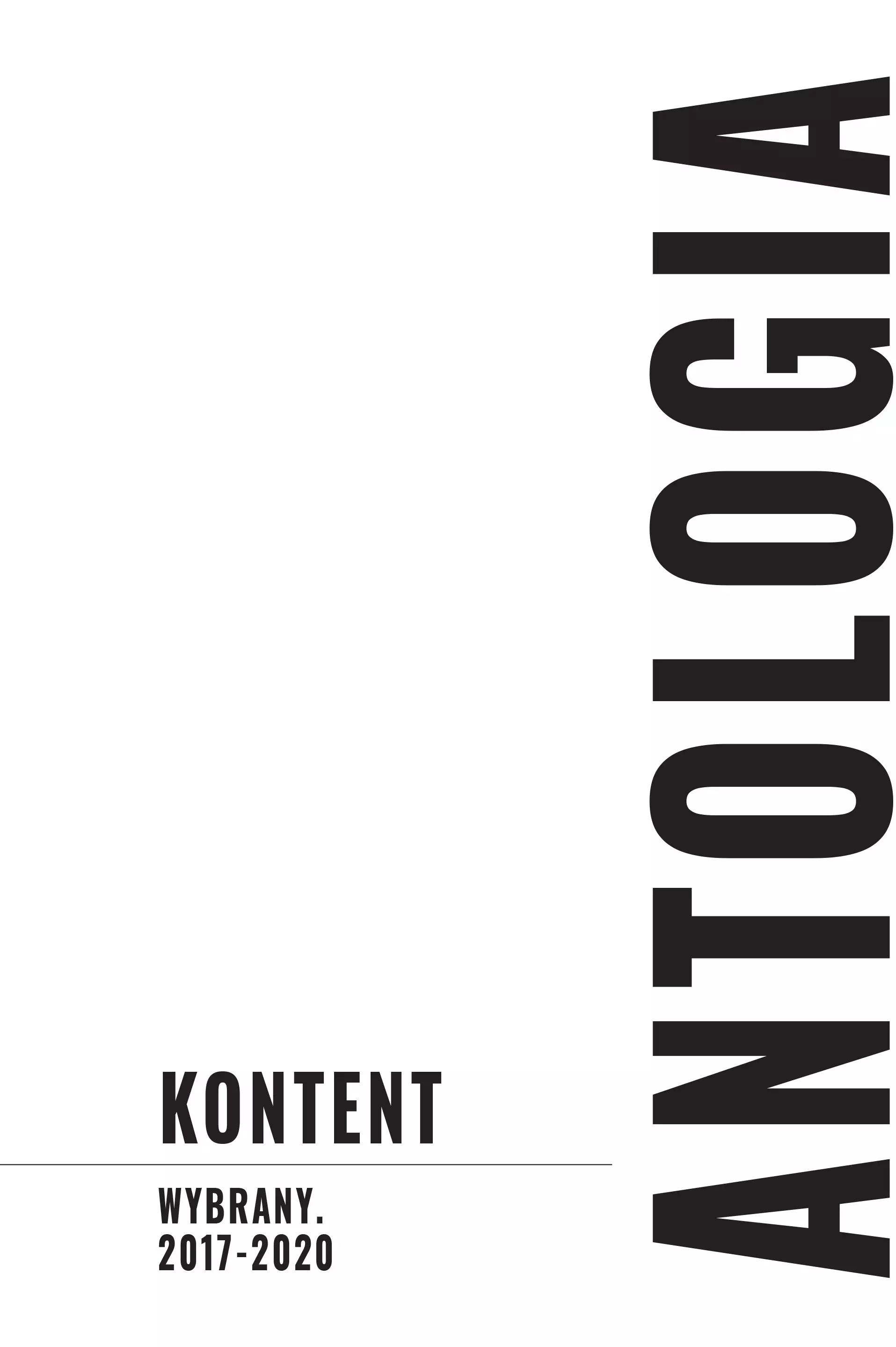 Książka - Kontent wybrany, 2017-2020. Antologia