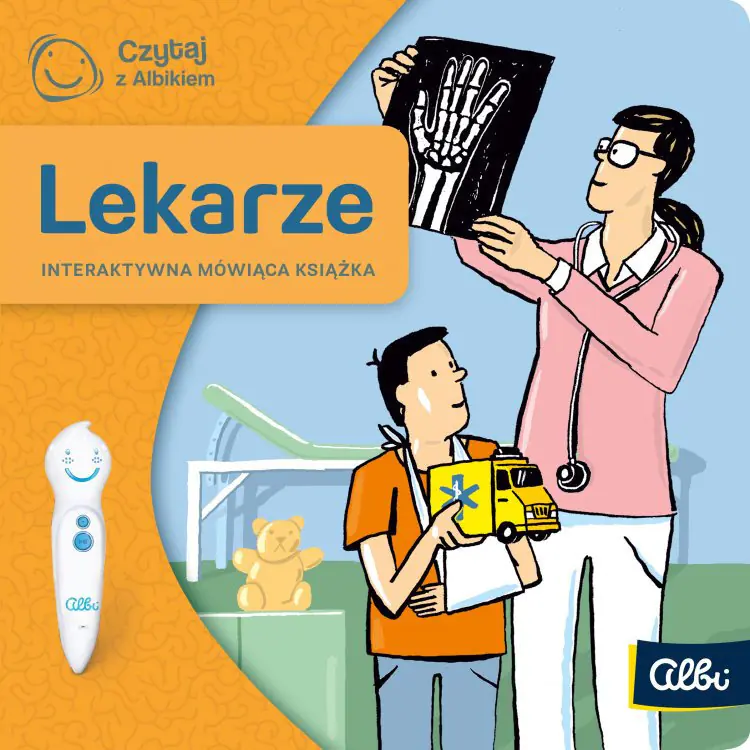 Książka - Czytaj z Albikiem, Lekarze, interaktywna mówiąca mini książka