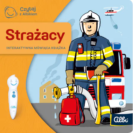 Książka - Czytaj z Albikiem, Strażacy, interaktywna mówiąca mini książka