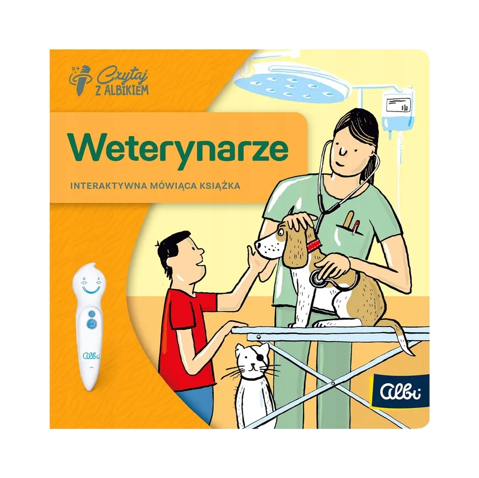 Książka - Czytaj z Albikiem, Weterynarze, interaktywna mówiąca mini książka