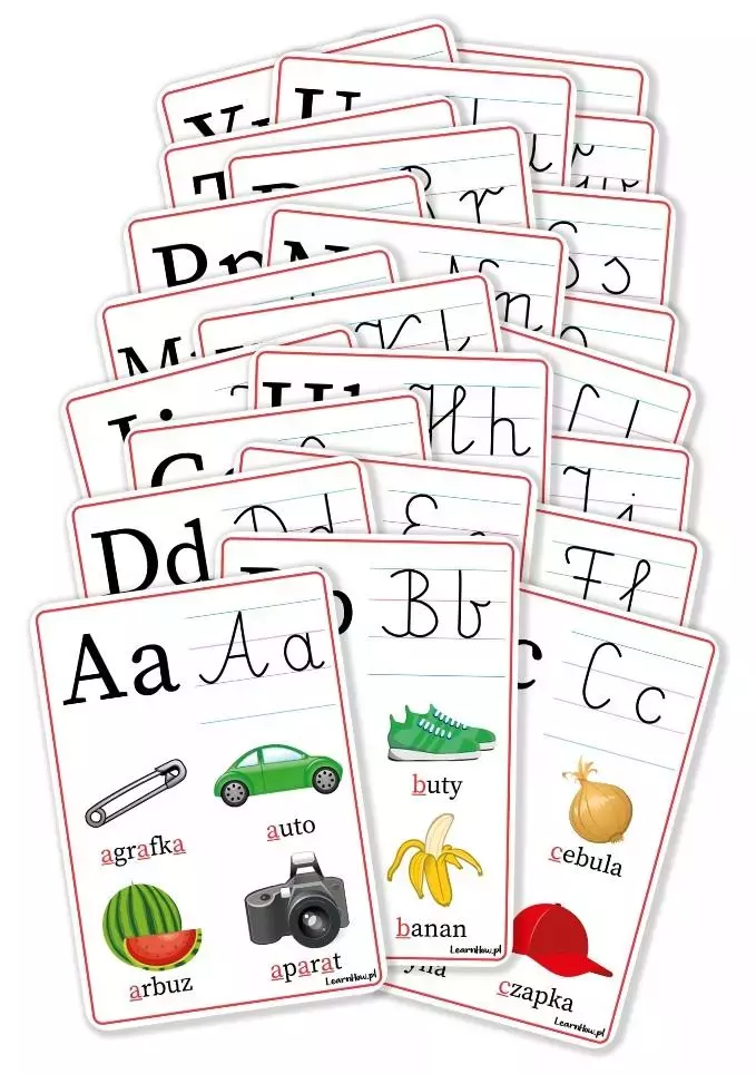 Książka - Plansze edukacyjne A4 - Alfabet 23 karty