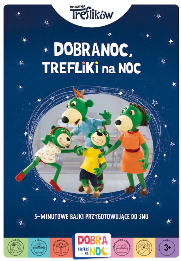 Książka - Rodzina Treflików. Dobranoc, Trefliki na noc. 5-minutowe bajki przygotowujące do snu