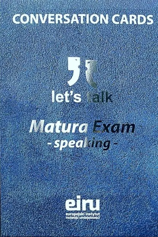 Książka - Karty Konwersacyjne. Let's talk. Matura Exam - speaking