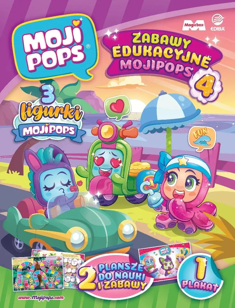 Książka - MojiPops. Zabawy edukacyjne 4