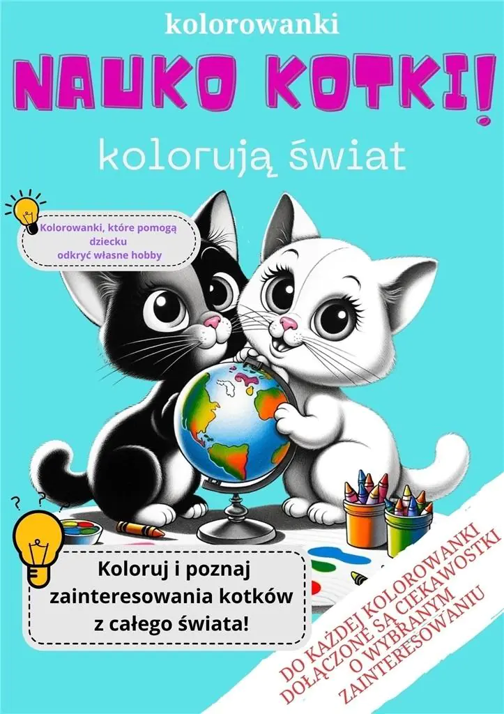 Książka - Nauko kotki! - kolorowanki, które pomogą dziecku..