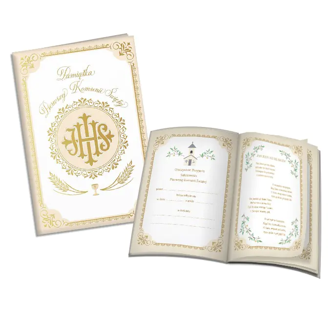 Książka - Książeczka A5 Pamiątka Komunijna. Ornament