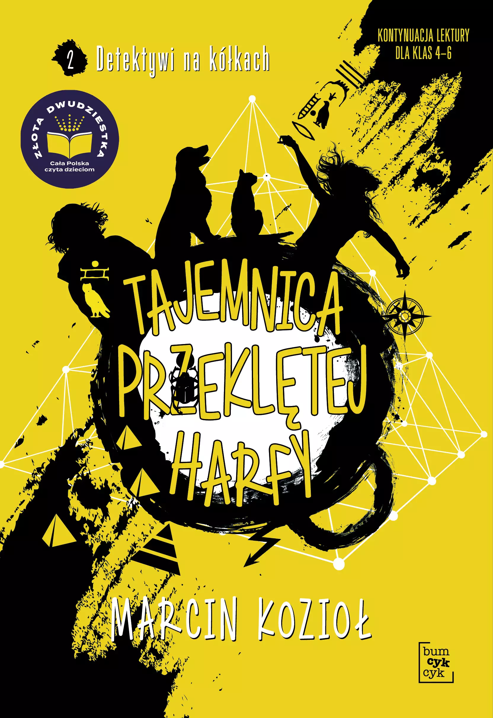 Książka - Tajemnica przeklętej harfy. Detektywi na kółkach. Tom 2