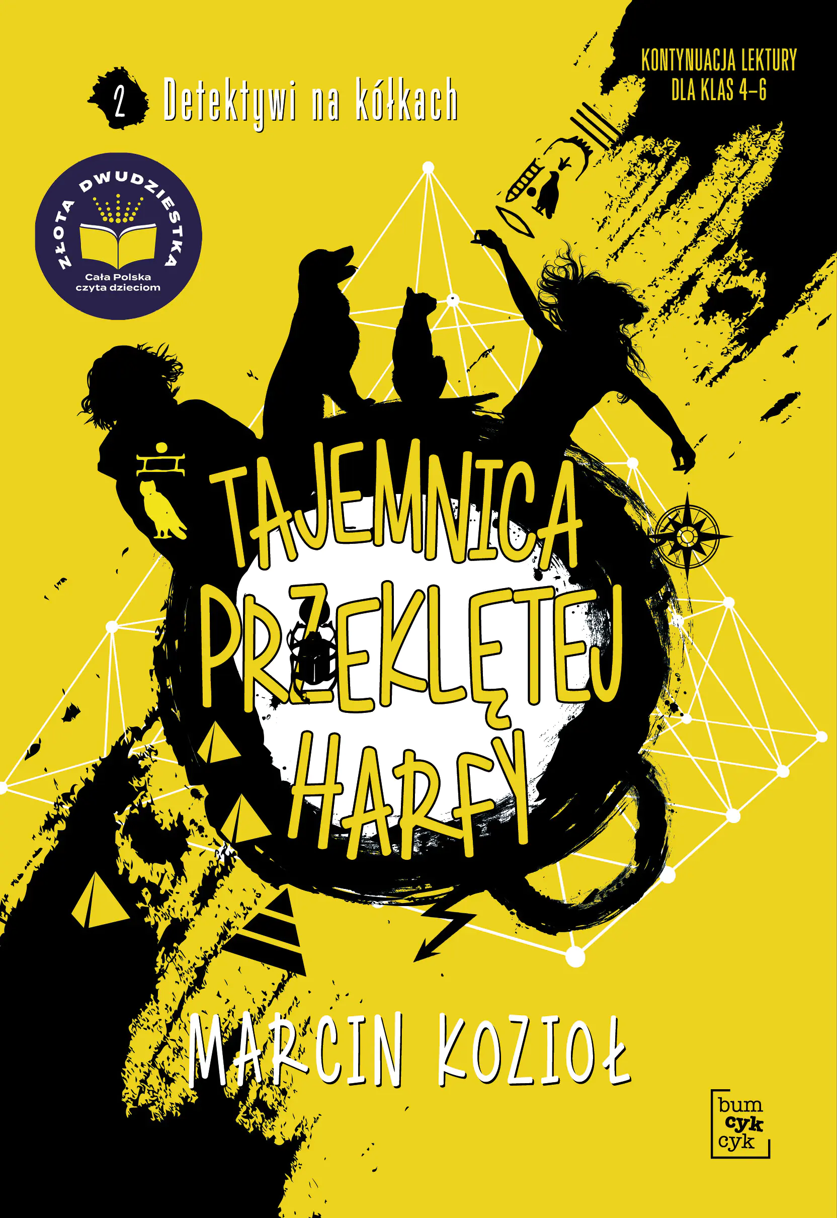 Książka - Tajemnica przeklętej harfy. Detektywi na kółkach. Tom 2