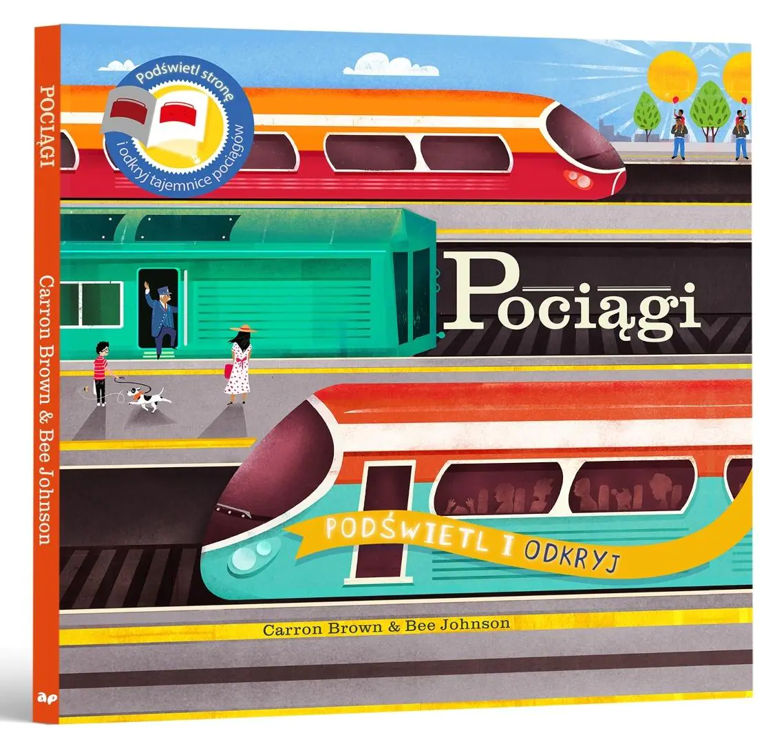 Książka - Podświetl i Odkryj. Pociągi