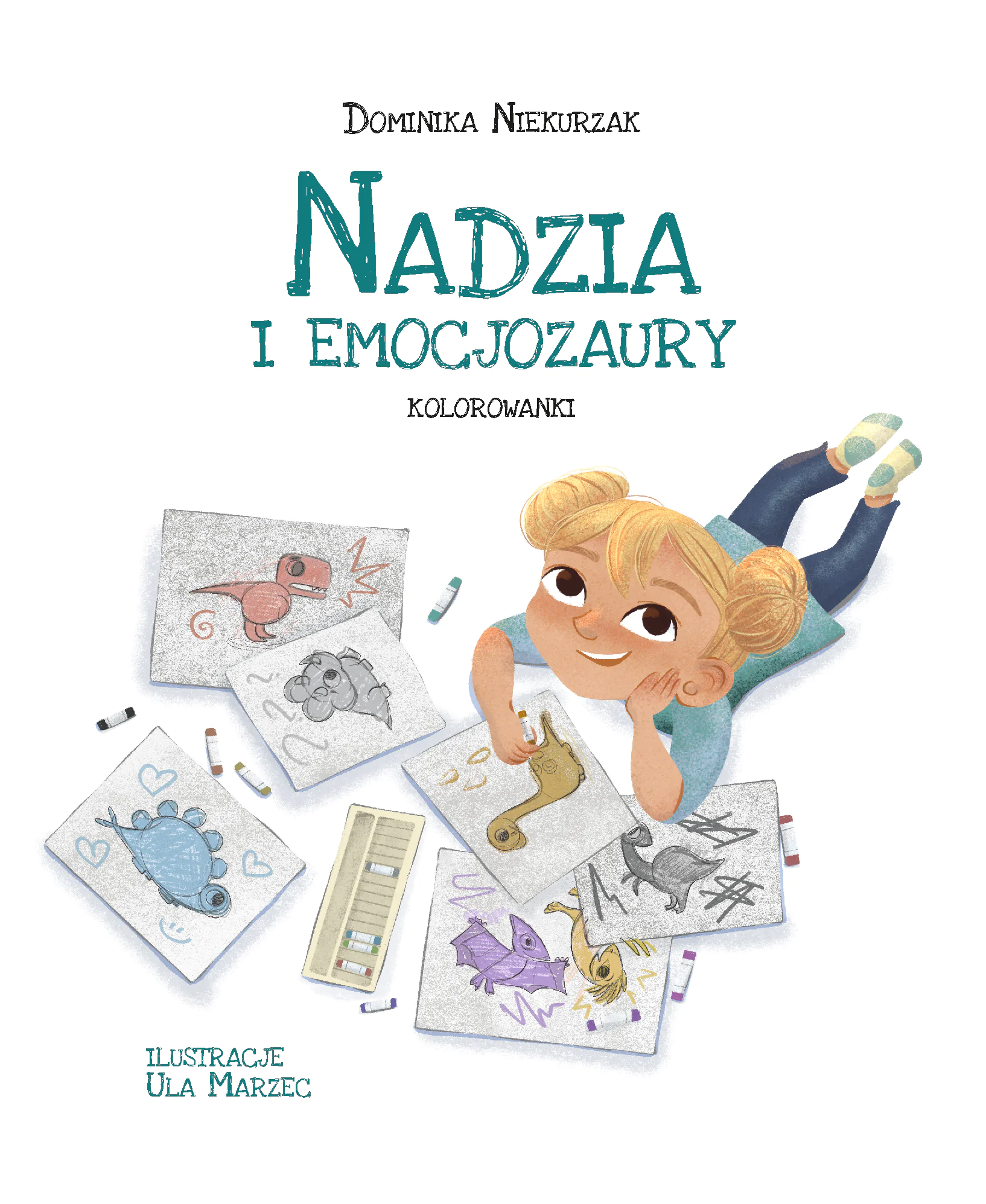 Książka - Nadzia i Emocjozaury - kolorowanki