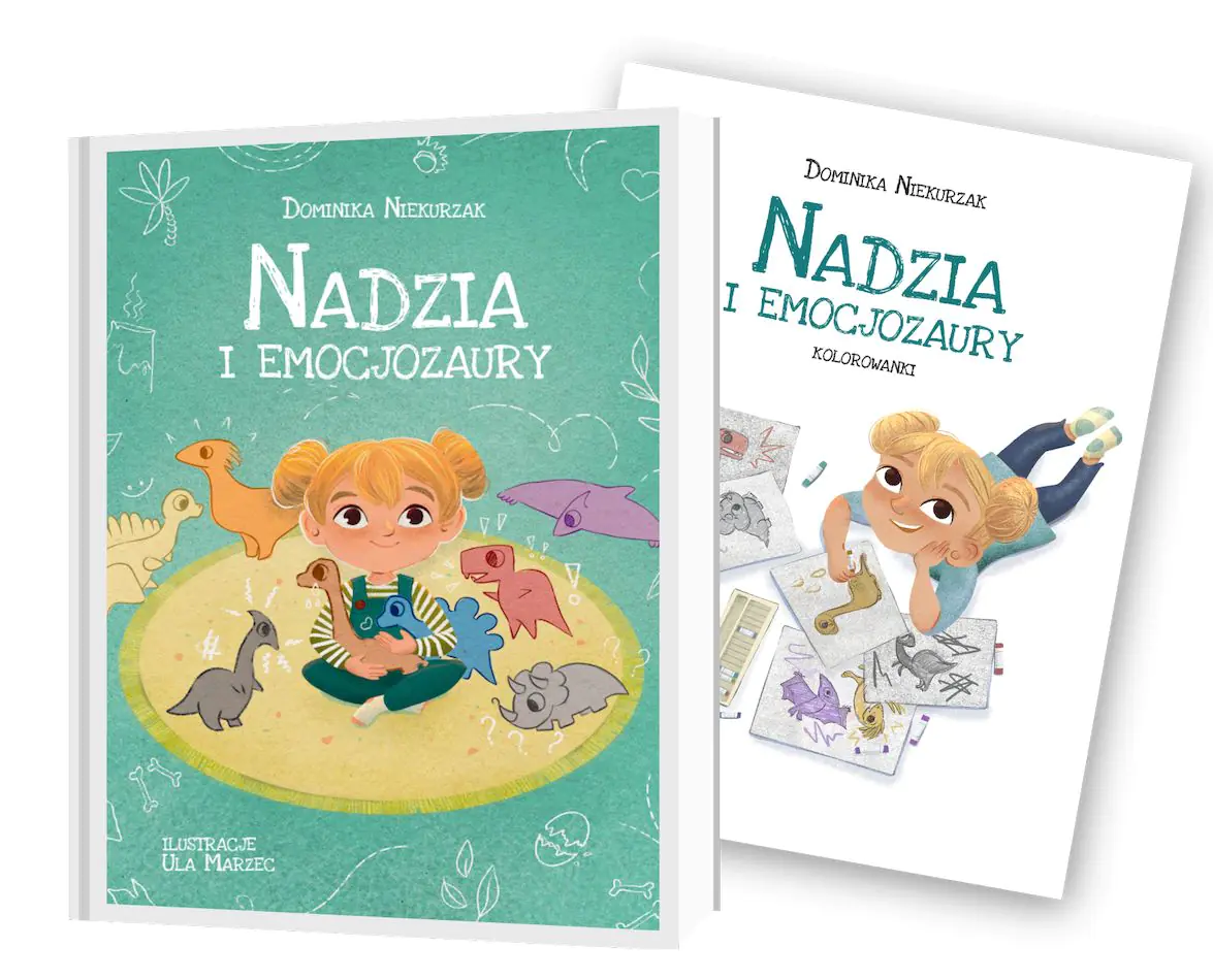 Książka - Nadzia i Emocjozaury + Kolorowanka