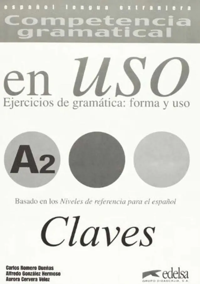 Książka - Competencia gramatical en Uso. Claves. Nivel A2