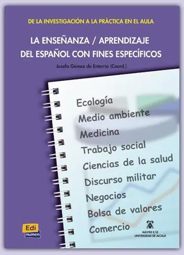 Książka - Ensenanza aprendizaje del espanol con fines especificos