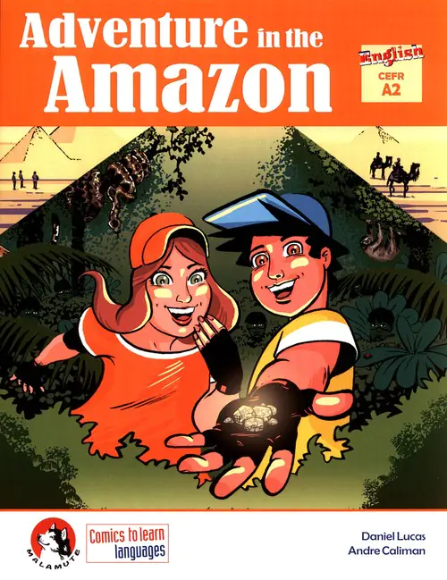 Książka - Adventure in the Amazon A2 Comics to learn languages