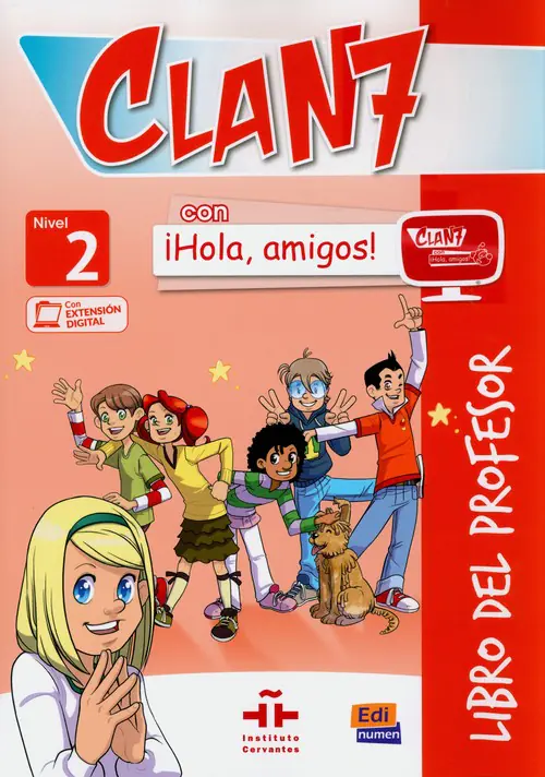 Książka - Clan 7 con ¡Hola, amigos! 2 Alumno