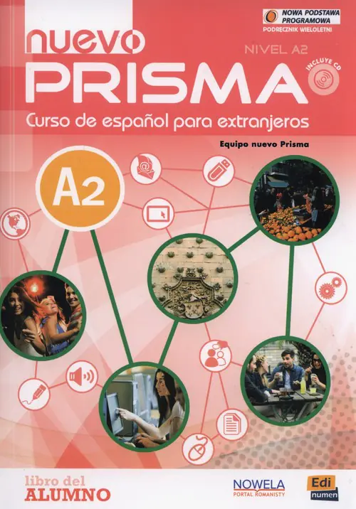 Książka - Nuevo prisma A2. Język hiszpański. Podręcznik wieloletni + CD