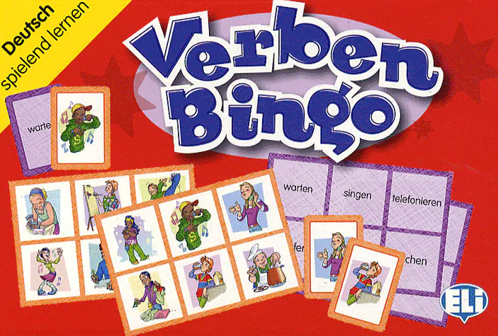 Książka - Gra językowa Niemiecki Verben Bingo. Opr. karton