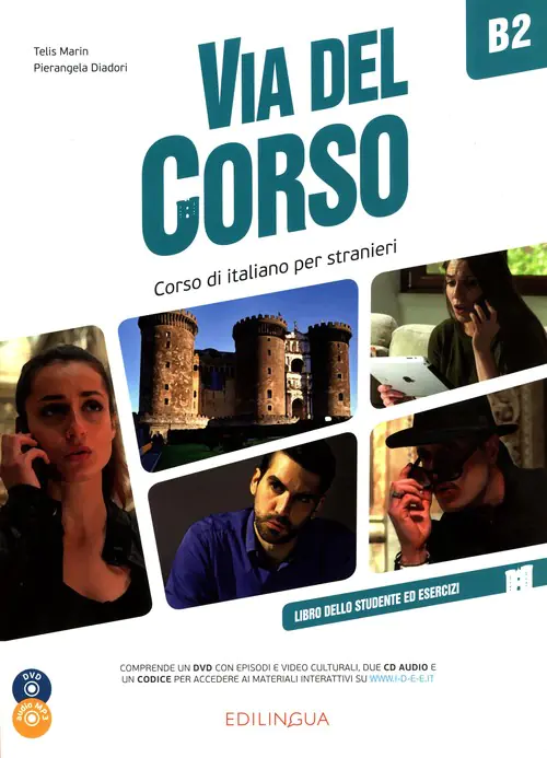 Książka - Via del Corso B2 podręcznik + ćwiczenia + 2 CD
