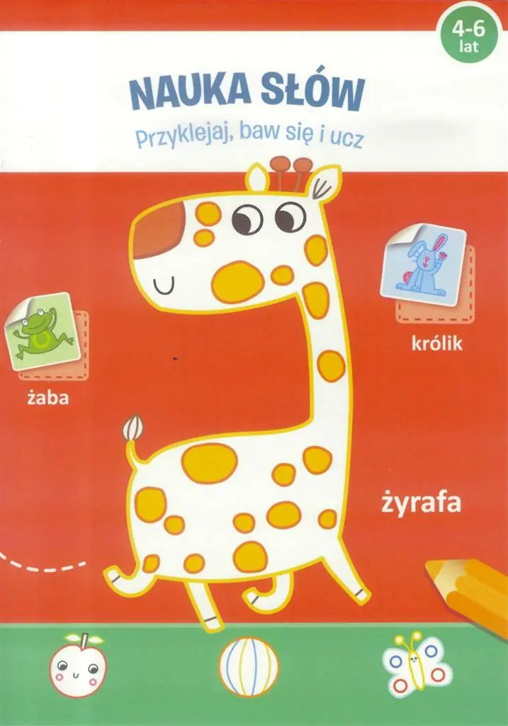 Książka - Nauka słów. Przyklejaj, baw się i ucz