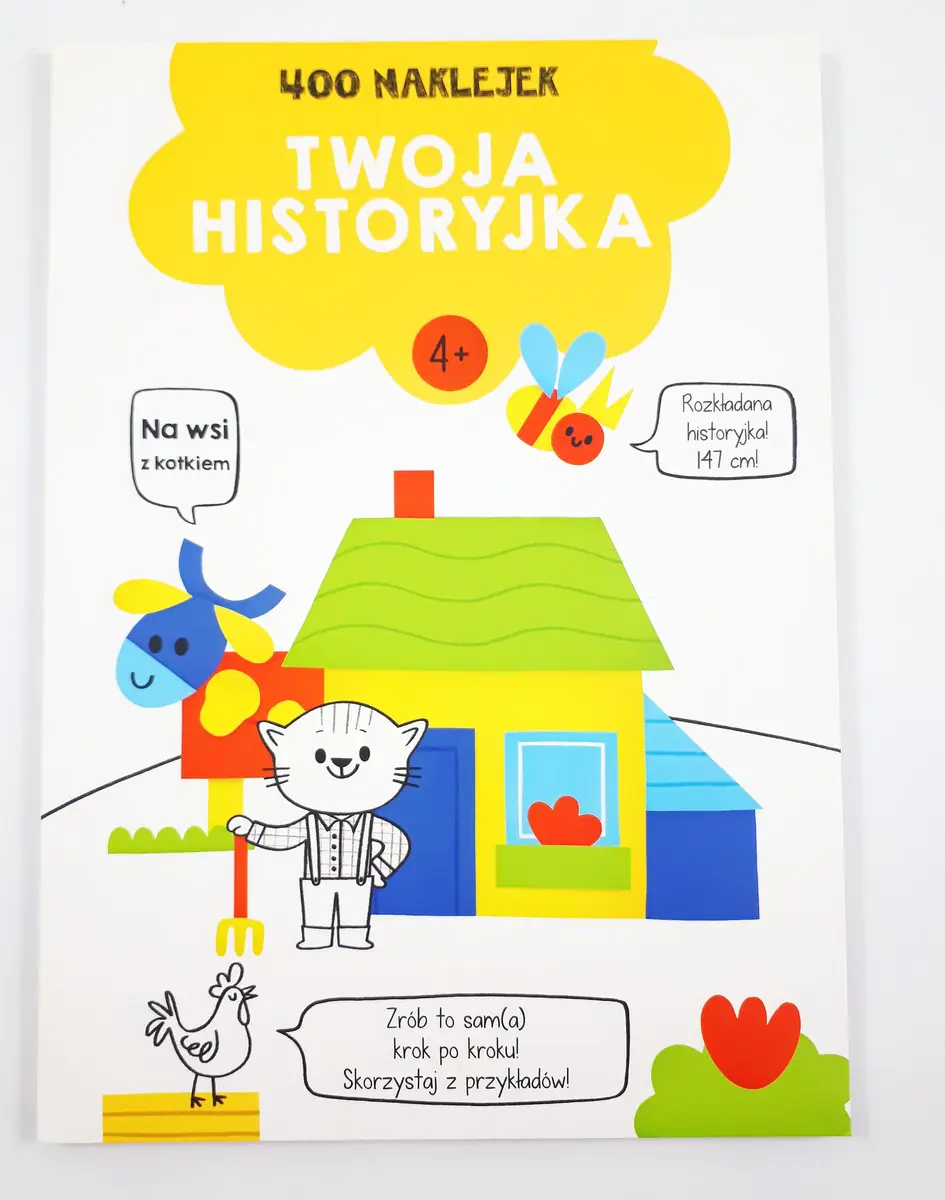 Książka - Twoja historyjka. Na wsi z kotkiem. 400 naklejek