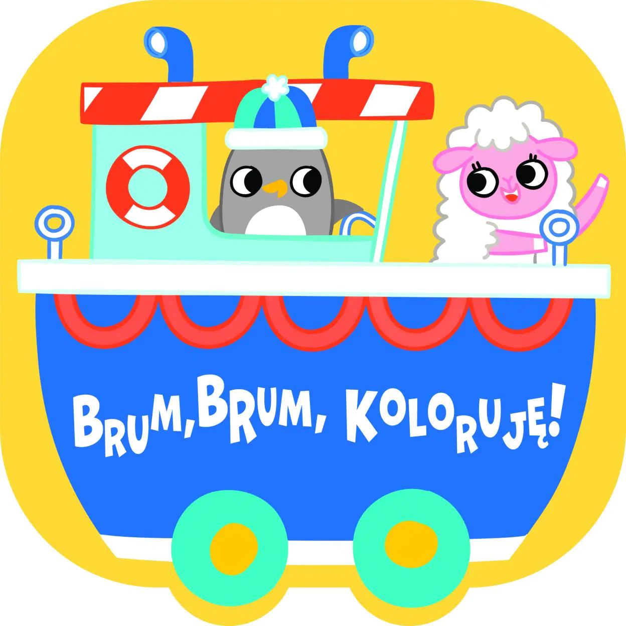 Książka - Brum, brum, koloruję! - Statek