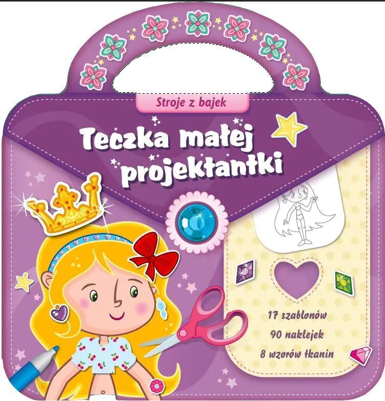 Książka - Teczka małej projektantki fiolet 2. Stroje bajek