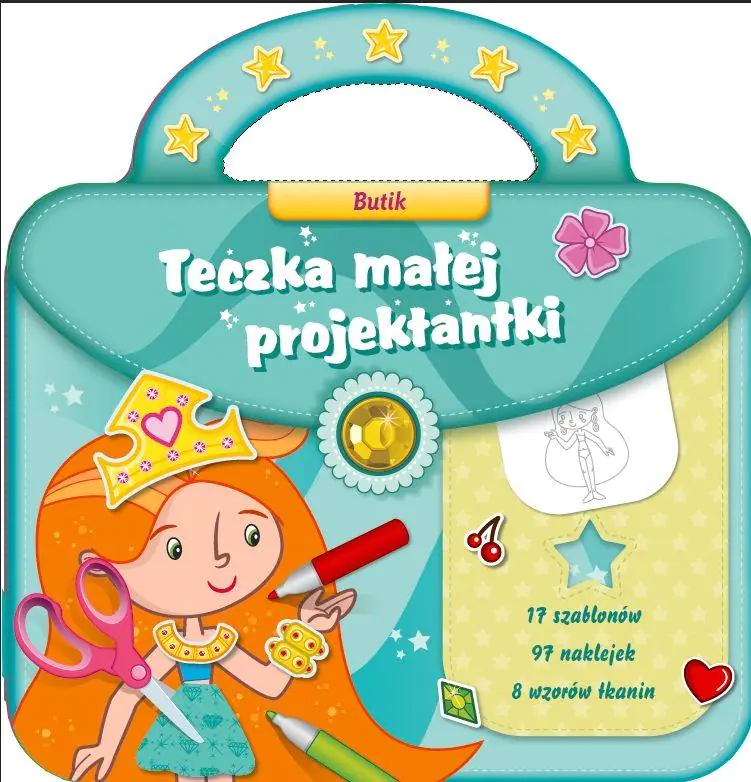 Książka - Teczka małej projektantki turkus 2. Butik