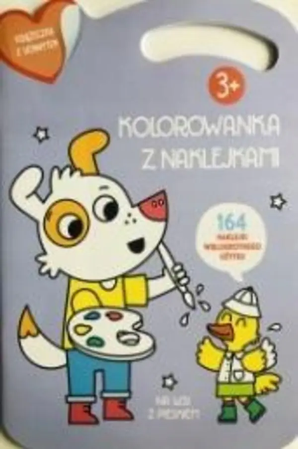 Książka - Kolorowana z naklejkami. Na wsi z pieskiem