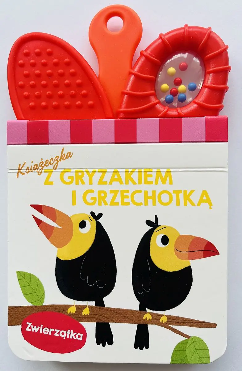 Książka - Książeczka z gryzakiem i grzechotką. Zwierzątka