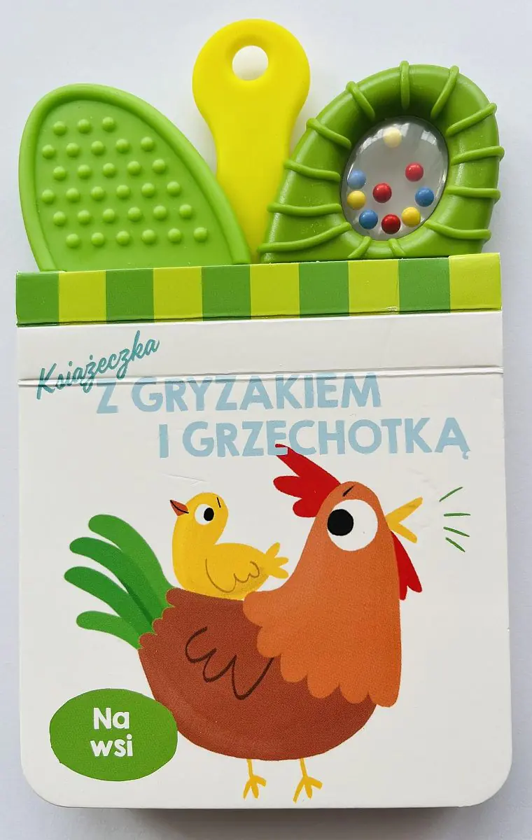 Książka - Na wsi. Książeczka z gryzakiem i grzechotką