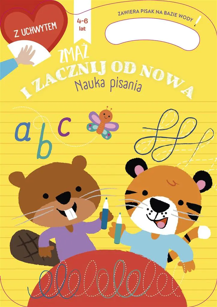 Książka - Nauka pisania 4- 6 lat. Zmaż i zacznij od nowa