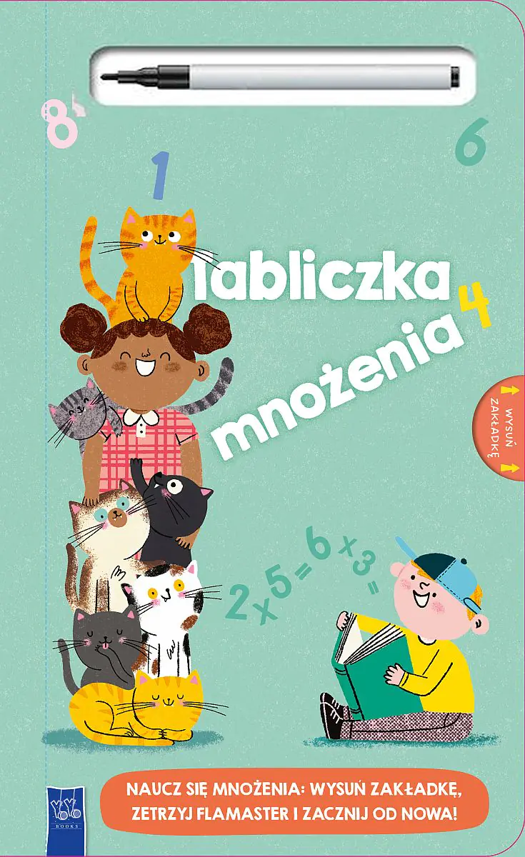 Książka - Tabliczka mnożenia z flamastrem suchościeralnym