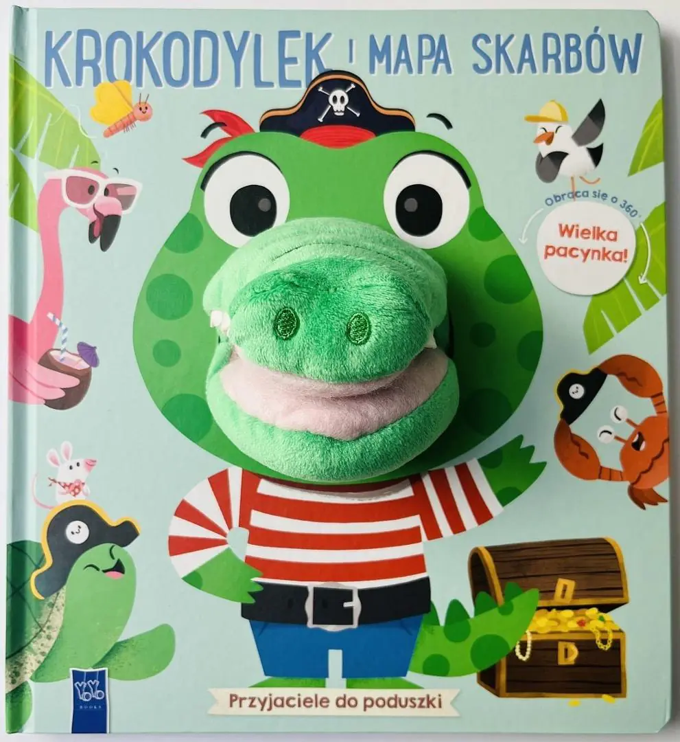 Książka - Krokodylek i mapa skarbów. Przyjaciele do poduszki