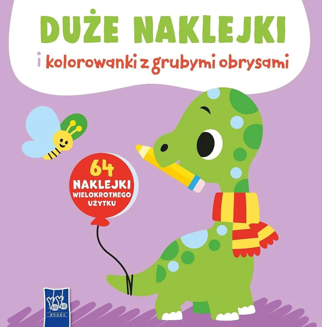 Książka - Duże naklejki i kolorowanki z grubymi obrysami. Żółw
