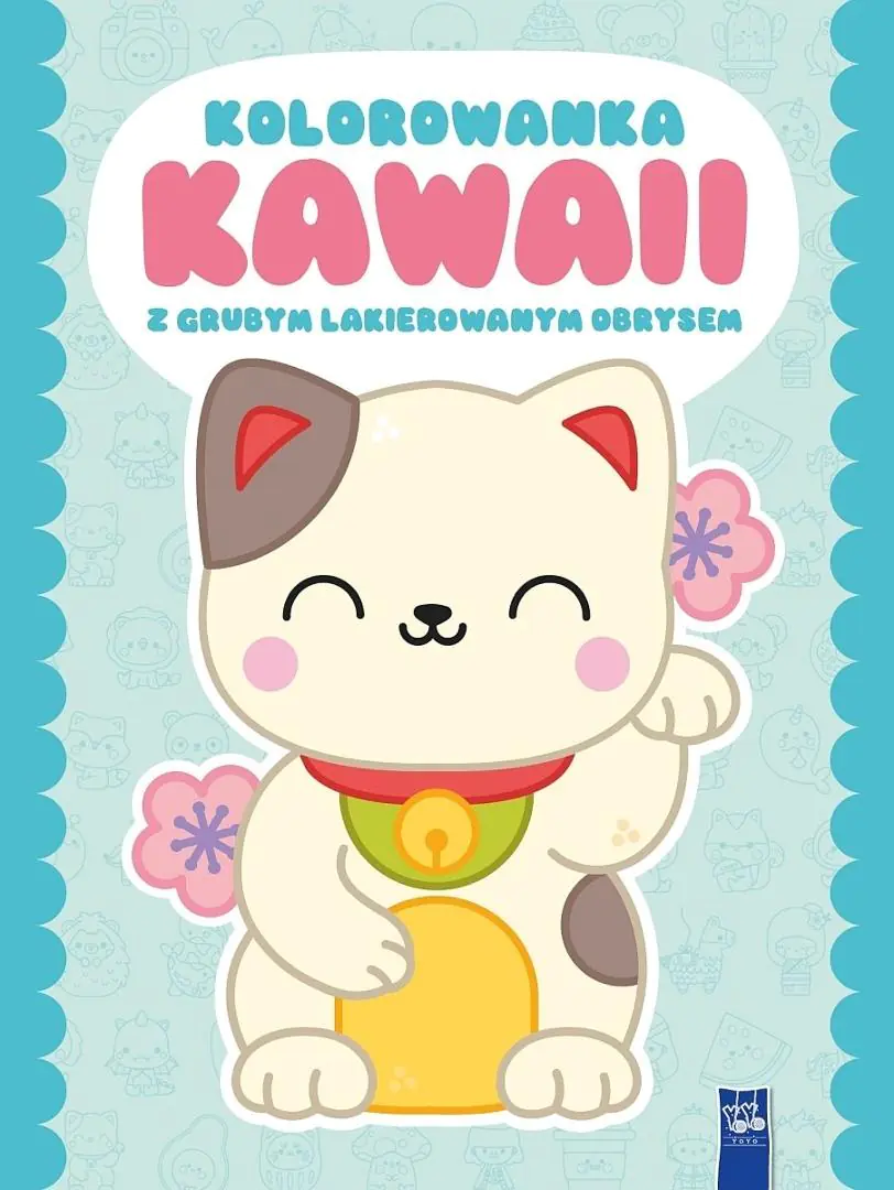 Książka - Kolorowanka Kawaii z grubym lakierowanym obrysem. Kot