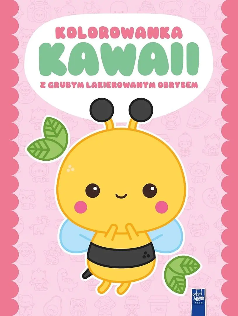 Książka - Kolorowanka Kawaii z grubym lakierowanym obrysem. Pszczoła
