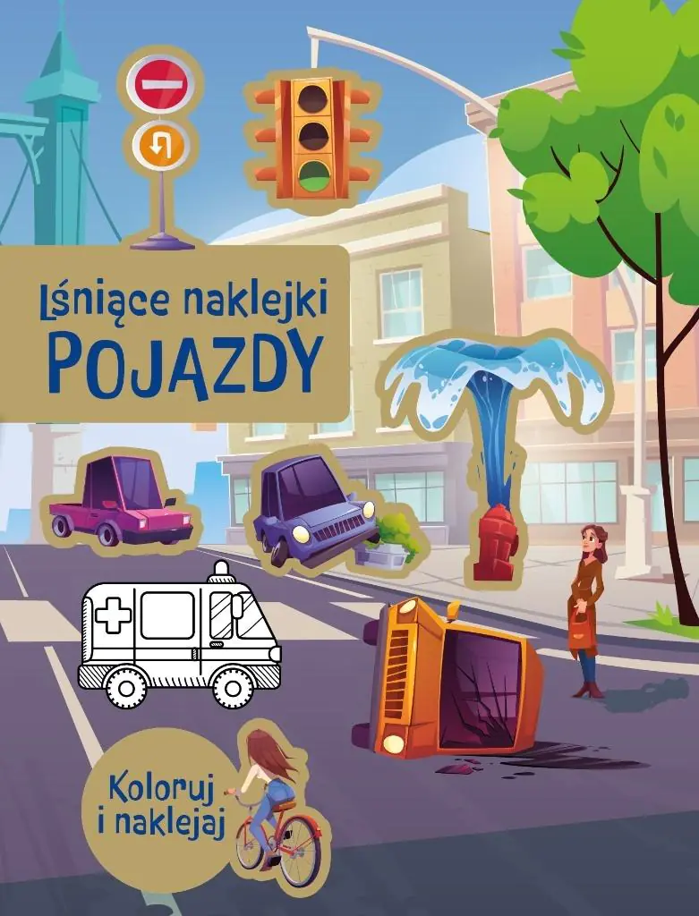 Książka - Pojazdy. Lśniące naklejki