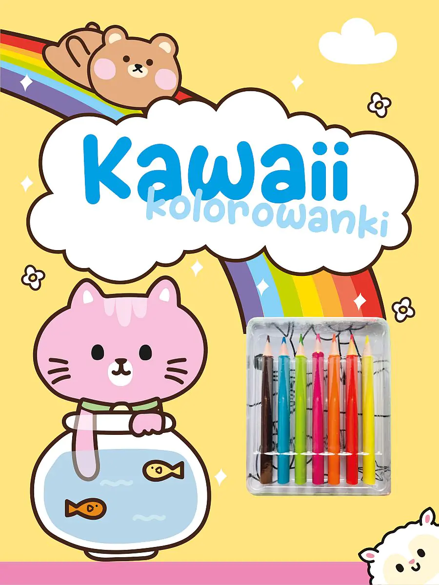 Książka - Kawaii kolorowanki. Żółta