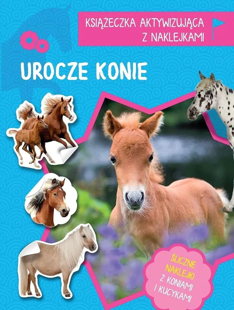 Książka - Urocze konie. Książeczka aktywizująca z naklejkami