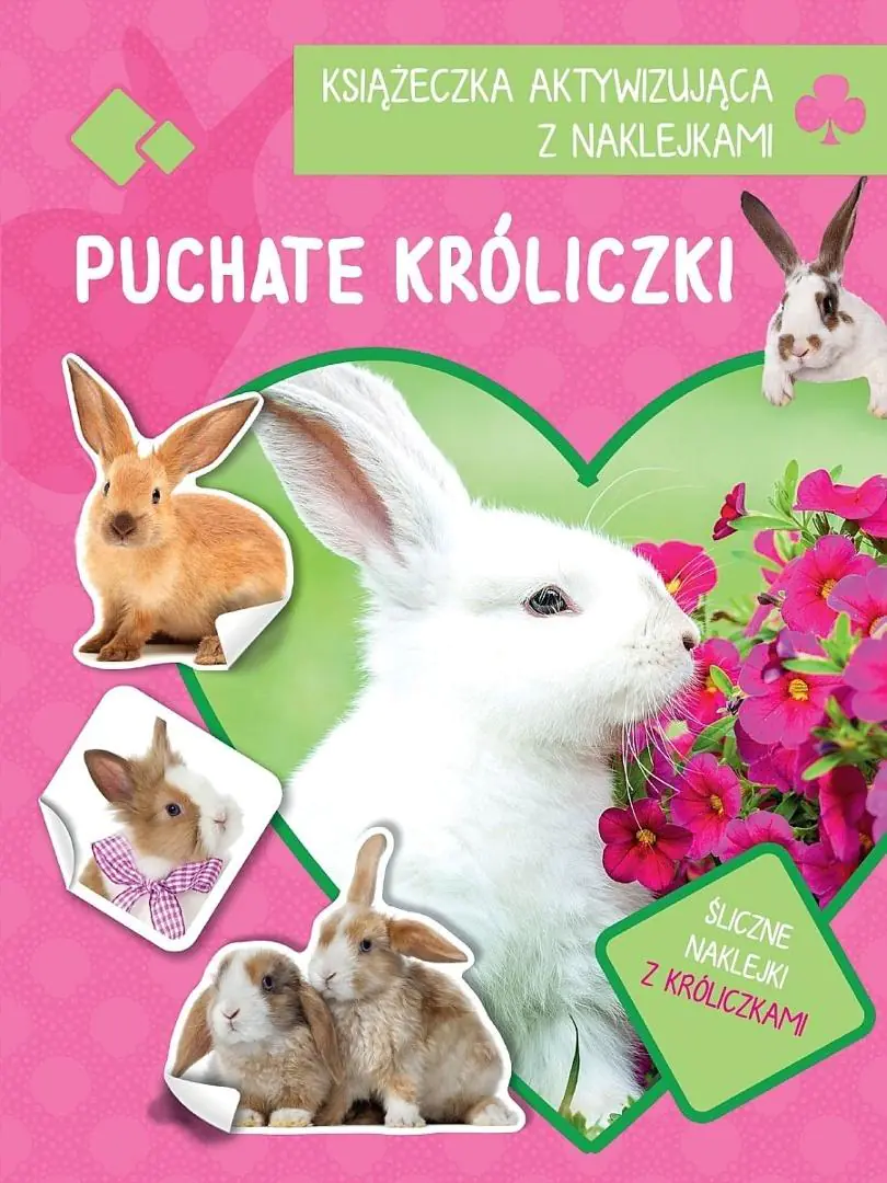 Książka - Puchate króliczki. Książeczka aktywizująca z naklejkami