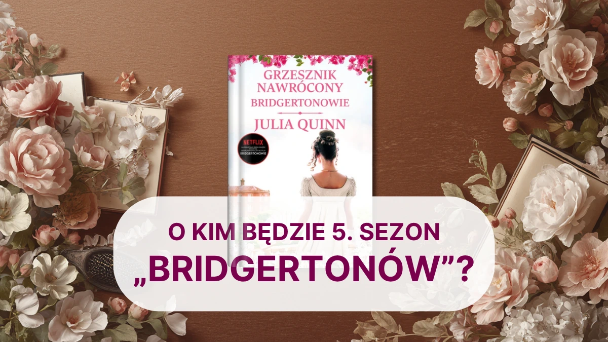 Na biurku w otoczeniu kwiatów leży książka Grzesznik nawrócony.