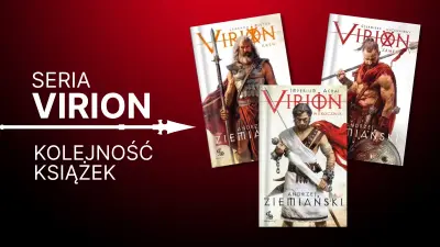Okładki książek z serii Virion Andrzeja Ziemiańskiego